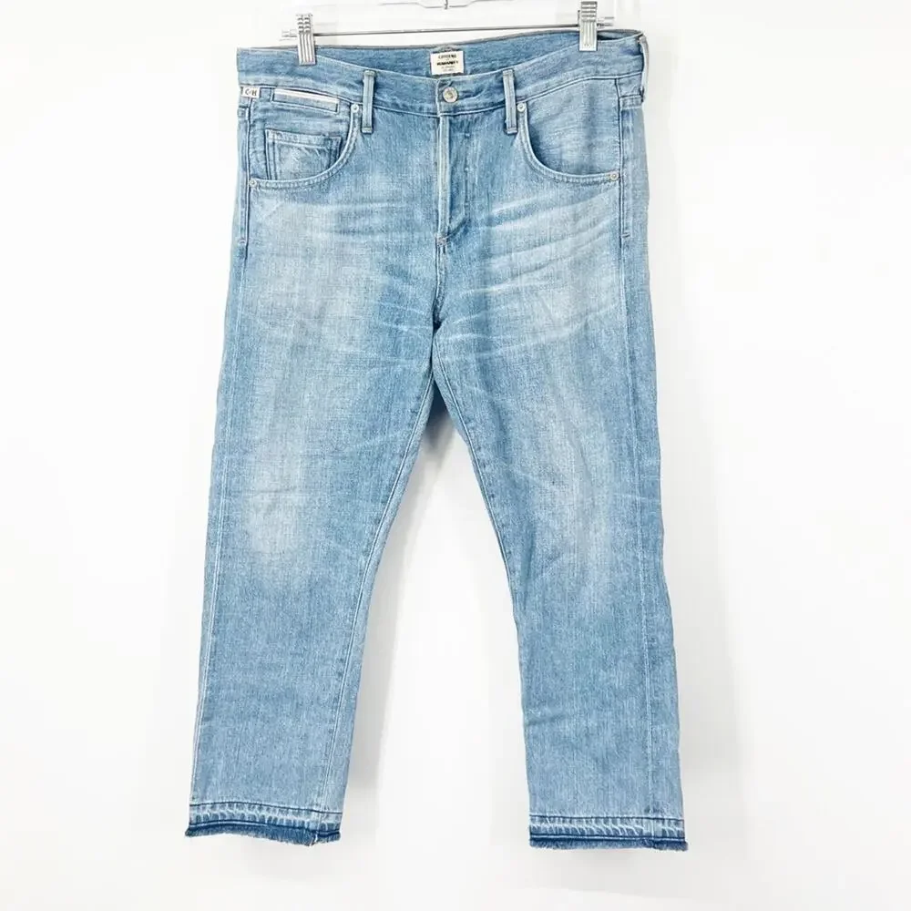 Citizens of Humanity COH Emerson Crop Slim Boyfriend Jeans Button Fly